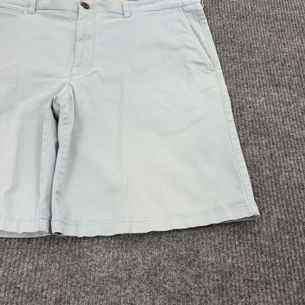 LL Bean Shorts Mens 40 Blue Cotton Spandex Standard Fit Chino Casual Outdoor